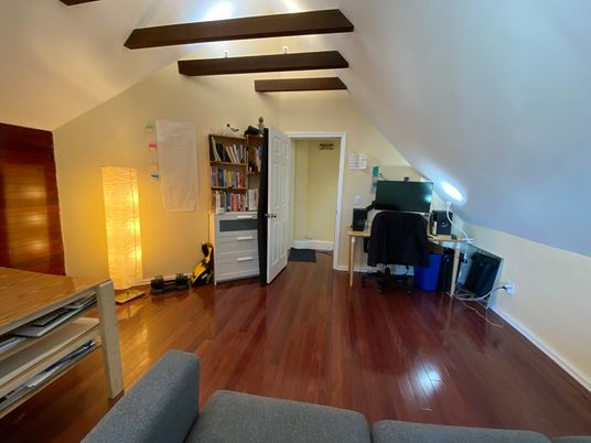 Home Office, Interior, Wooden Beams, Wood Texture Flooring