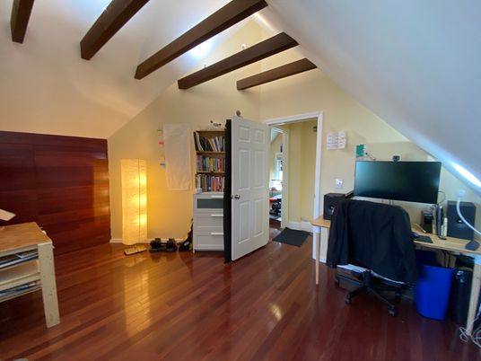 Home Office, Interior, Wooden Beams, Wood Texture Flooring
