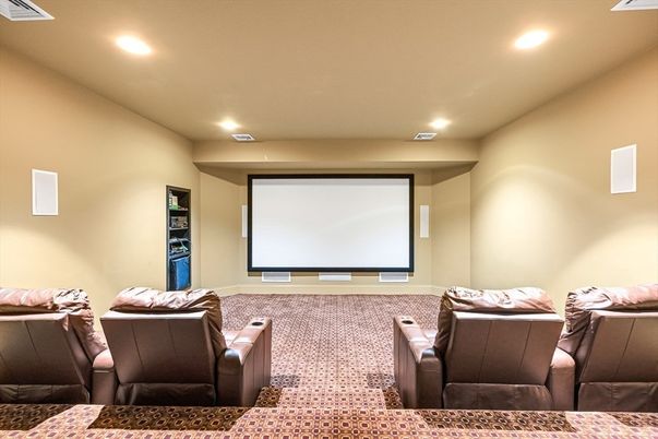 Interior, Projection Screen, Recessed Lighting, Theatre Room