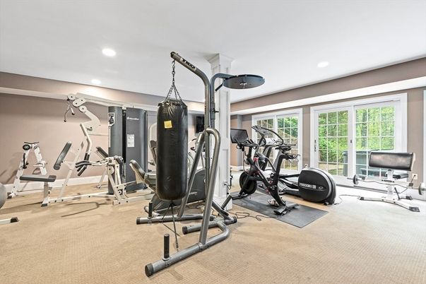 Fitness Equipment, Gym, Interior, Recessed Lighting