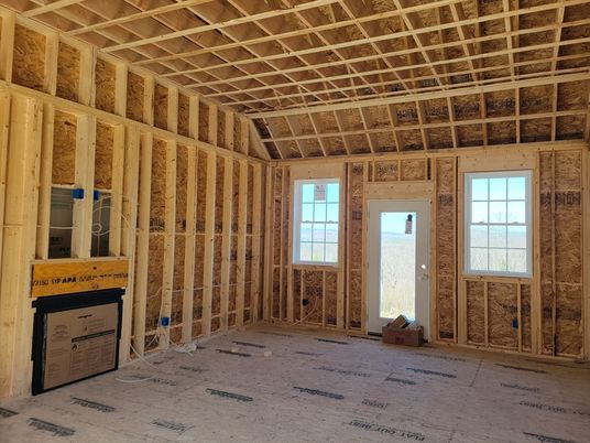 Empty room, Interior, Wooden Beams, Wooden Walls