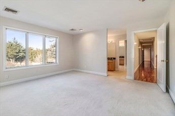 Bathroom, Empty room, Interior, Recessed Lighting, Wood Texture Flooring