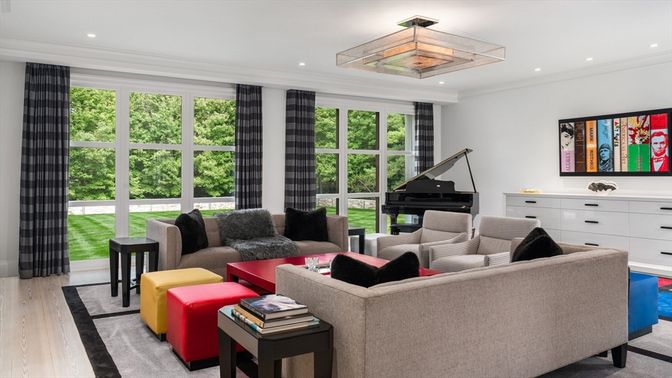 Interior, Living room, Piano, Recessed Lighting, Wood Texture Flooring