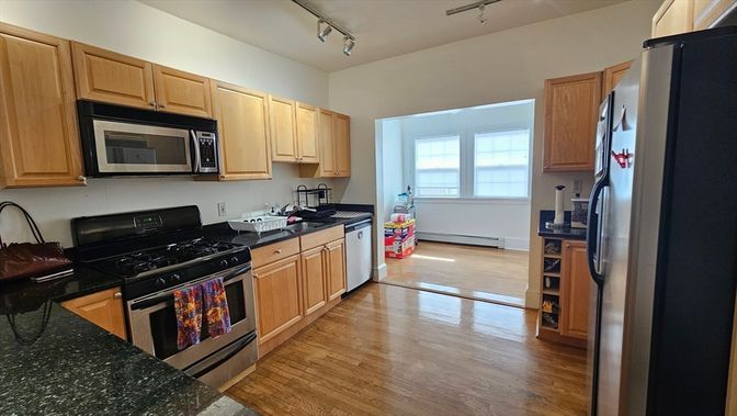 Interior, Kitchen, Wood Texture Flooring