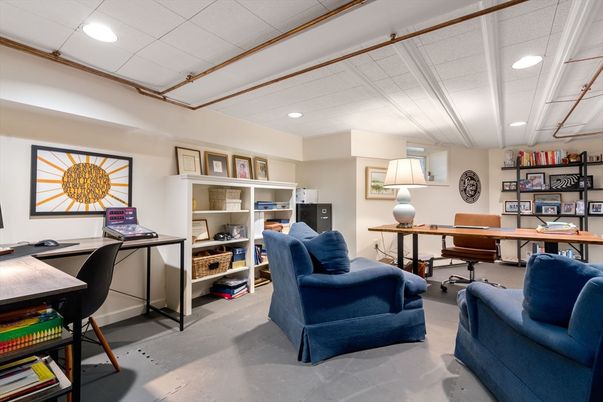 Home Office, Interior, Recessed Lighting