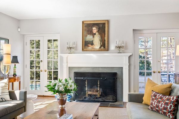 Fireplace, Interior, Wood Texture Flooring