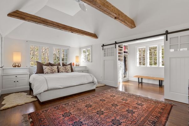 Bedroom, Interior, Wooden Beams, Wood Texture Flooring