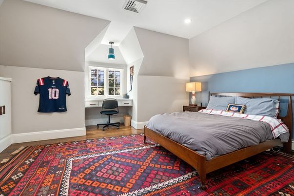 Bedroom, Home Office, Interior, Recessed Lighting, Wood Texture Flooring