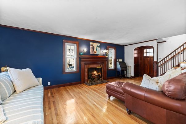 Fireplace, Interior, Living room, Piano, Wood Texture Flooring