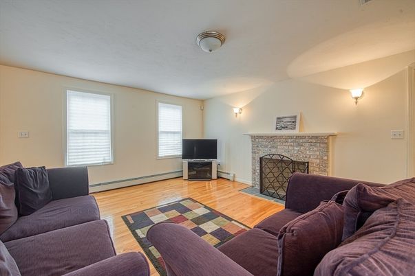 Fireplace, Interior, Living room, Wood Texture Flooring