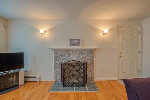 Fireplace, Interior, Wood Texture Flooring
