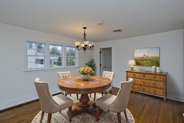 Chandelier, Dining room, Interior, Wood Texture Flooring