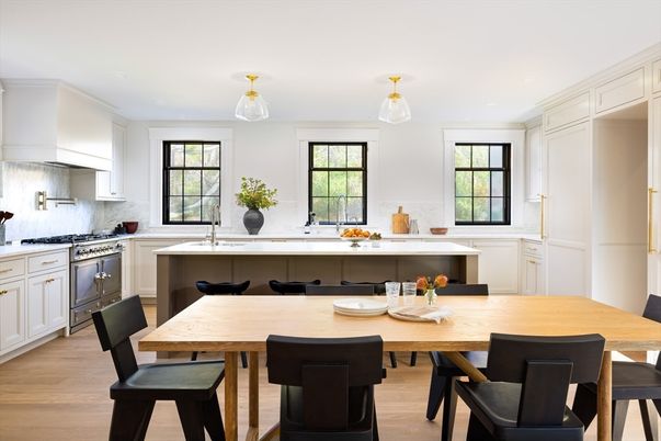 Dining room, Interior, Kitchen, Stainless Steel Appliances, Wood Texture Flooring