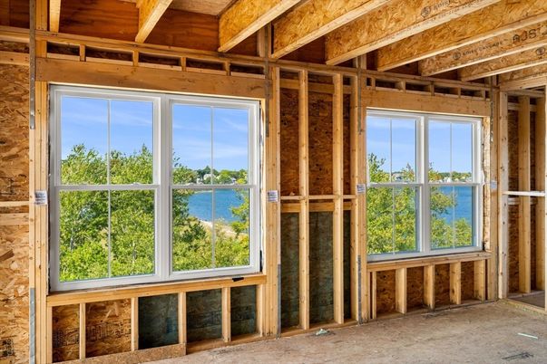 Empty room, Interior, Water, Wooden Beams, Wooden Ceilings, Wooden Walls
