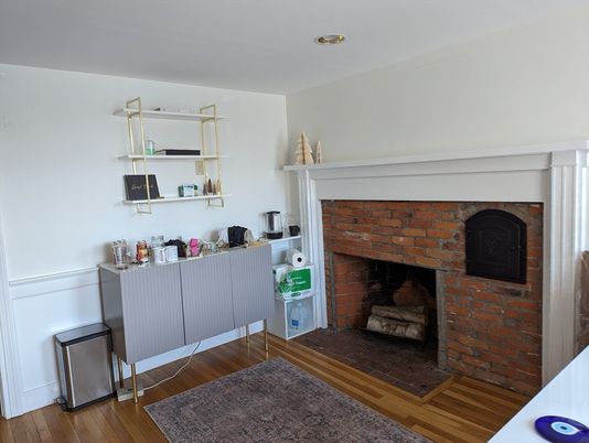 Fireplace, Interior, Stone Walls, Wood Texture Flooring