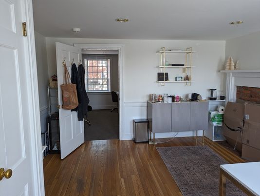 Fireplace, Interior, Recessed Lighting, Wood Texture Flooring