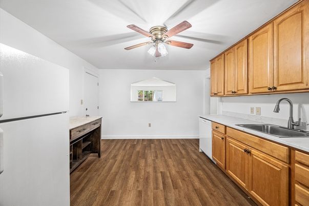 Interior, Kitchen, Wood Texture Flooring