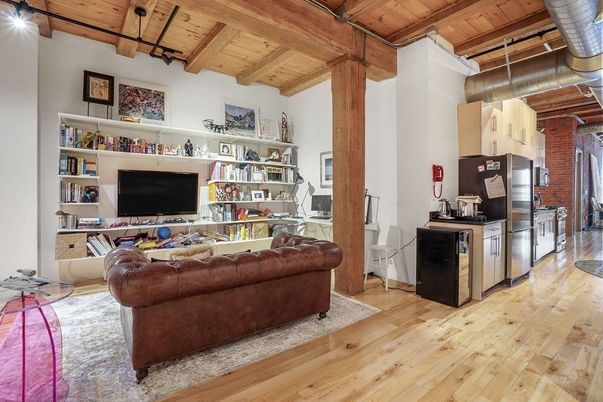 Interior, Kitchen, Living room, Stainless Steel Appliances, Wooden Beams, Wooden Ceilings, Wood Texture Flooring