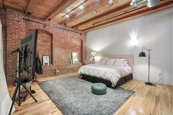 Bedroom, Interior, Stone Walls, Wooden Beams, Wooden Ceilings, Wood Texture Flooring