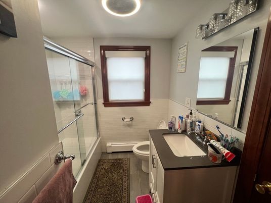 Bathroom, Dual Sink Vanities, Glass Shower, Interior