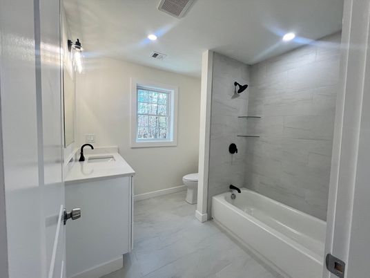 Bathroom, Interior, Marble, Marble Walls, Recessed Lighting