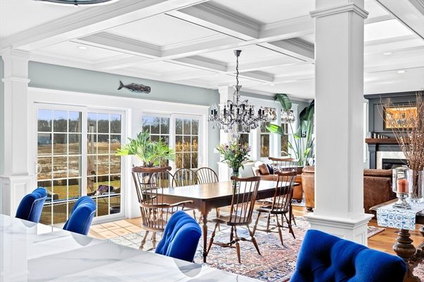 Chandelier, Dining room, Interior, Recessed Lighting