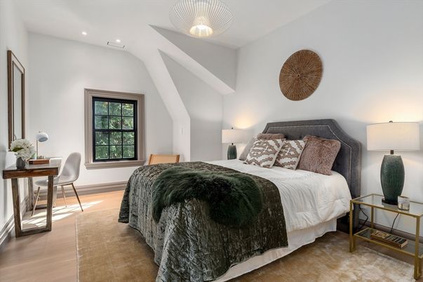 Bedroom, Home Office, Interior, Recessed Lighting, Wood Texture Flooring