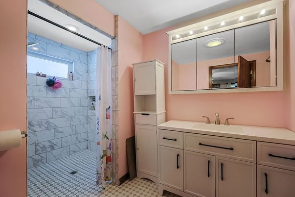 Bathroom, Glass Shower, Interior, Marble Walls