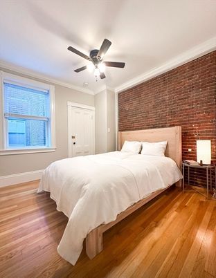 Bedroom, Interior, Stone Walls, Wood Texture Flooring