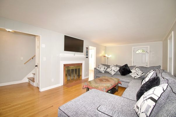 Fireplace, Interior, Living room, Wood Texture Flooring