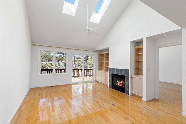 Empty room, Fireplace, Interior, Wood Texture Flooring