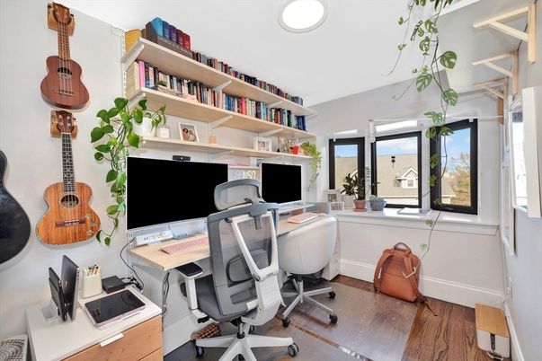 Home Office, Interior, Wood Texture Flooring