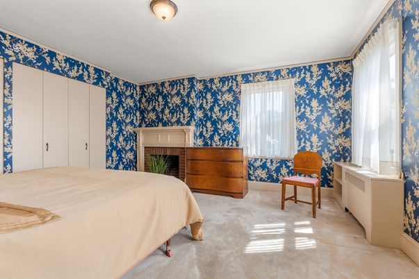 Bedroom, Fireplace, Interior