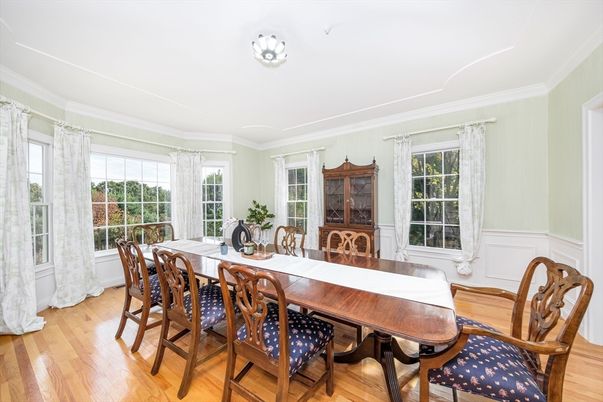 Dining room, Interior, Wood Texture Flooring