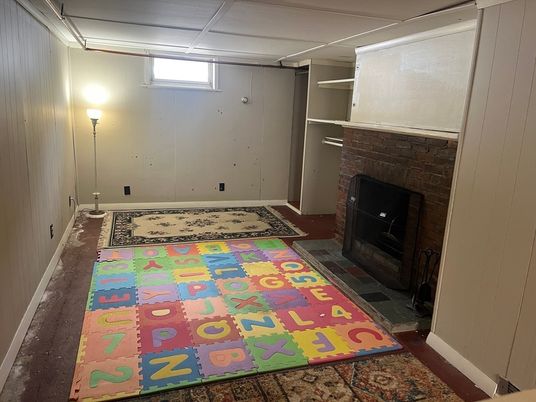Empty room, Fireplace, Interior