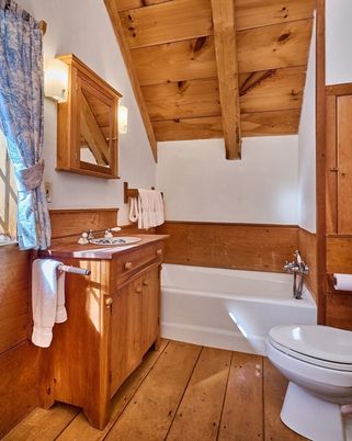 Bathroom, Interior, Wooden Beams, Wooden Ceilings