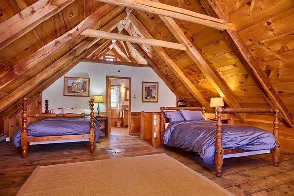 Bedroom, Interior, Wooden Beams, Wooden Ceilings, Wood Texture Flooring