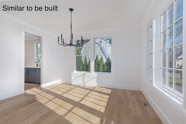 Empty room, Interior, Pendant Lights, Wood Texture Flooring