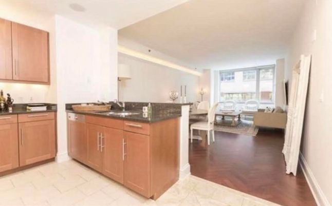 Dining room, Interior, Kitchen, Living room, Recessed Lighting, Wood Texture Flooring