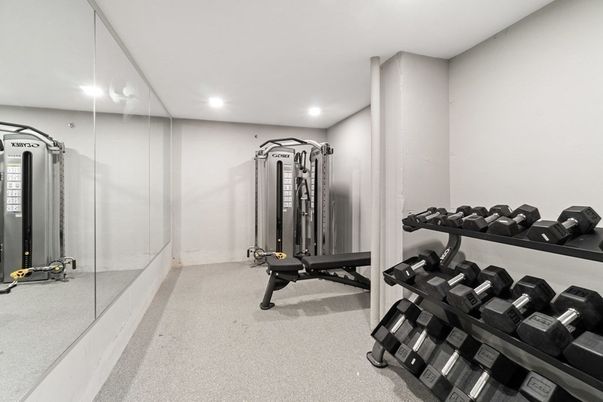 Fitness Equipment, Interior, Recessed Lighting