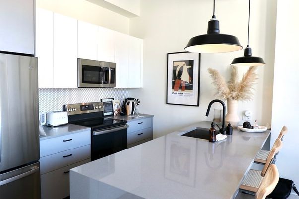 Interior, Kitchen, Pendant Lights, Stainless Steel Appliances