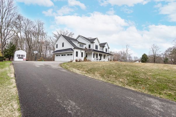 Attached, Backyard, Exterior, Facade, Farmhouse