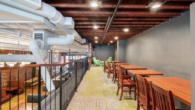 Dining room, Interior, Recessed Lighting, Wooden Beams