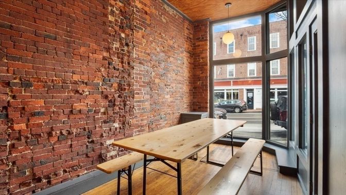 Interior, Pendant Lights, Stone Walls, Wooden Ceilings