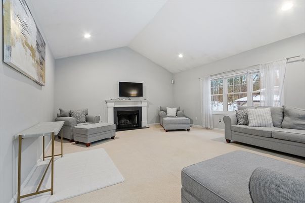 Fireplace, Interior, Living room, Recessed Lighting