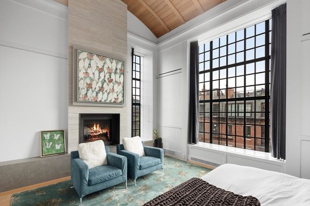 Bedroom, Fireplace, Interior, Wooden Ceilings, Wooden Walls