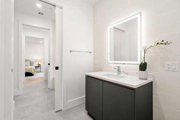Bathroom, Bedroom, Interior, Recessed Lighting, Wood Texture Flooring