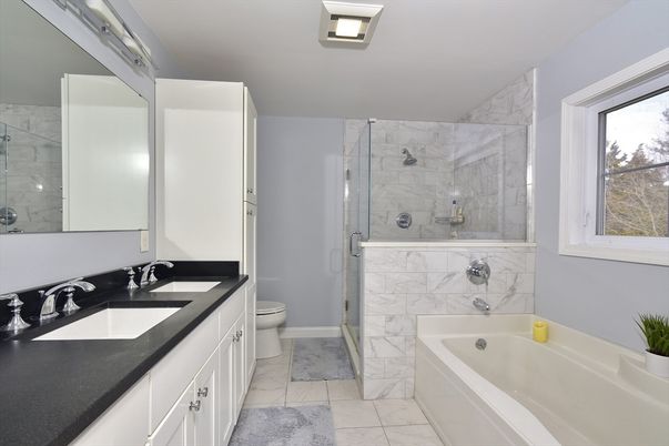 Bathroom, Glass Shower, Interior, Marble, Marble Walls