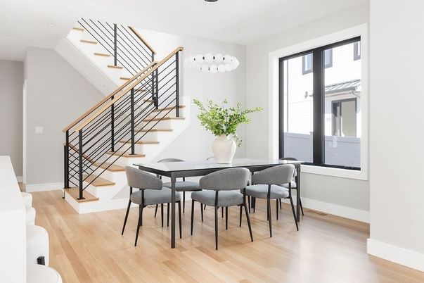 Dining room, Interior, Wood Texture Flooring