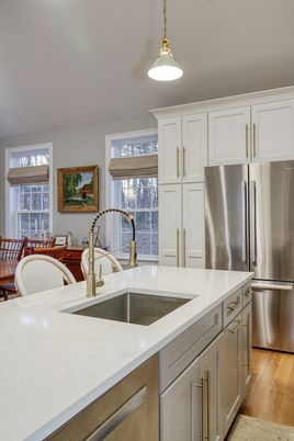 Interior, Kitchen, Pendant Lights, Stainless Steel Appliances, Wood Texture Flooring